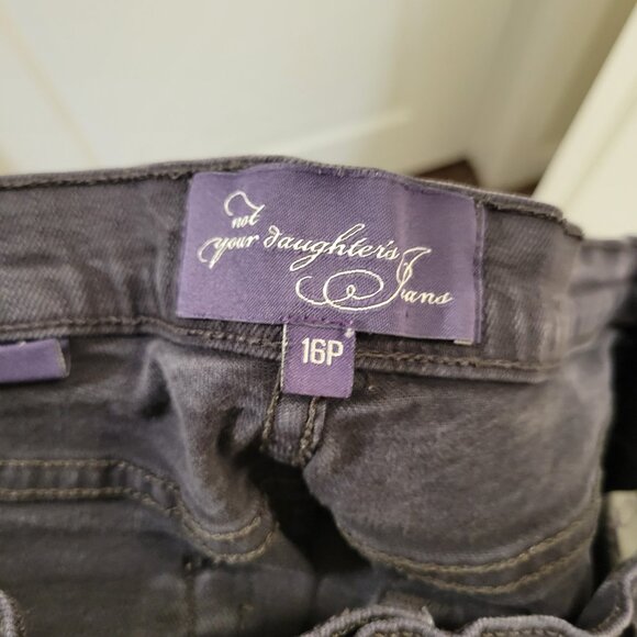Vintage NYD Jeans - Dark Grey Wash - Bling/ Studs - Bootcut - Petite - Picture 2 of 9